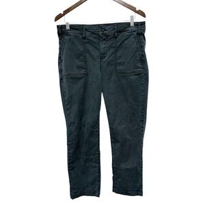 NYDJ Jeans Womens 10 Dark Teal Lift Tuck Technology Ankle Crop Pants